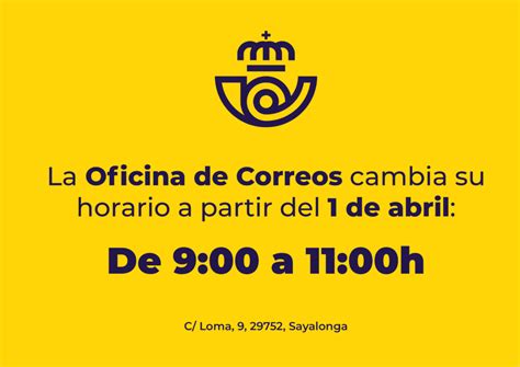 Horario de Correos en Laguna de Duero